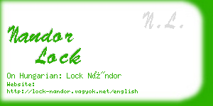 nandor lock business card